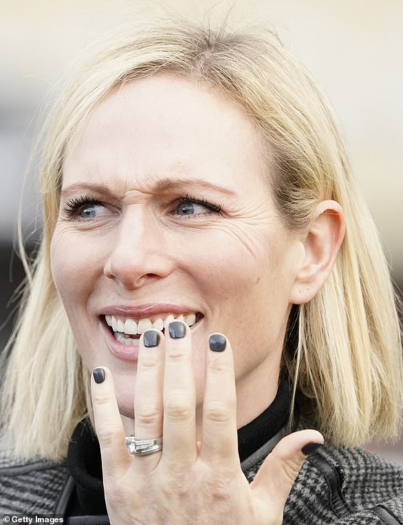 The former Olympian opted for the same dark colour when attending the Cheltenham Festival on December 13, 2019