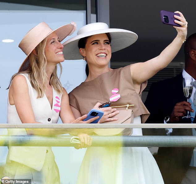 Princess Eugenie beamed as she took a selfie with Meghan Markle's close friend Misha Nonoo while attending Royal Ascot last week