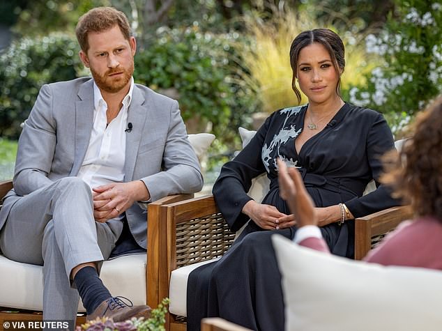 Prince Harry and Meghan Markle gave a bombshell interview with Oprah in 2021, with the duchess suggesting one royal family member had raised concerns about the colour of their son Archie's skin