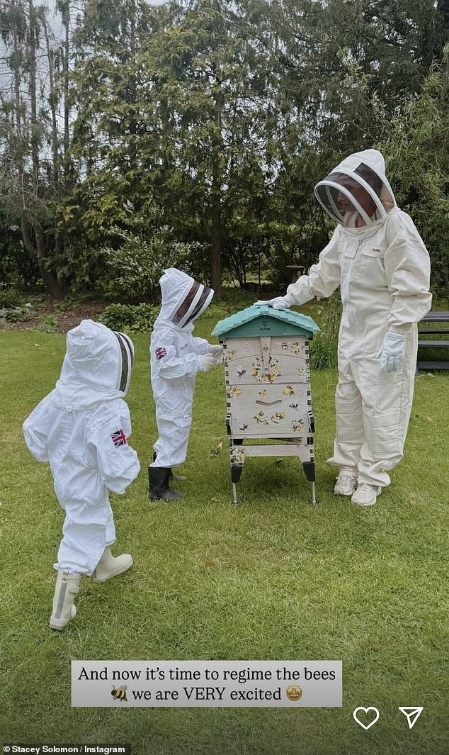Stacey Solomon channeled Meghan Markle on Wednesday when she revealed that she had taken up beekeeping with her family