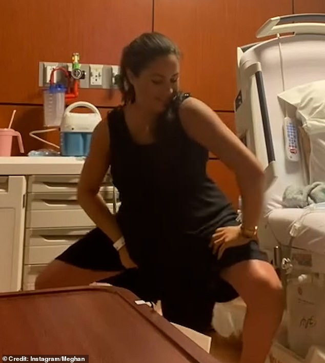 To mark her daughter's birthday, Meghan, the Duchess of Sussex, posted a video of her and husband Prince Harry dancing in the maternity suite