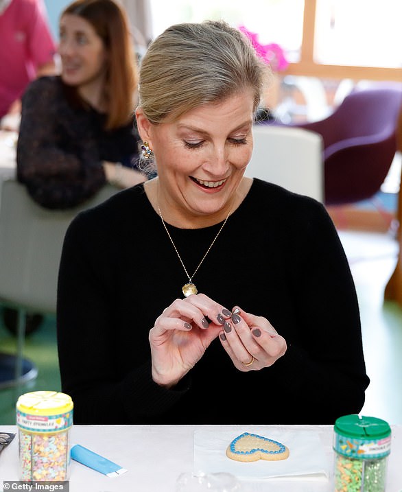 The Duchess of Edinburgh during a visit to the Shooting Star Children's Hospice on February 12, 2020