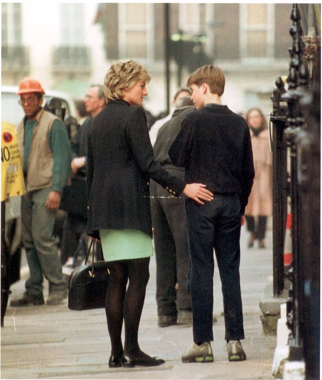 While the following day William had apologised to his mother and presented her with flowers as a token of his apology, Diana was still convinced that the interview had irreversibly tainted their relationship. She tearfully asked Ms Simmons: 'What have I done to my children?'